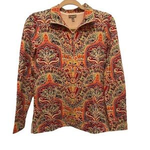 Talbots Paisley Pullover Size XS